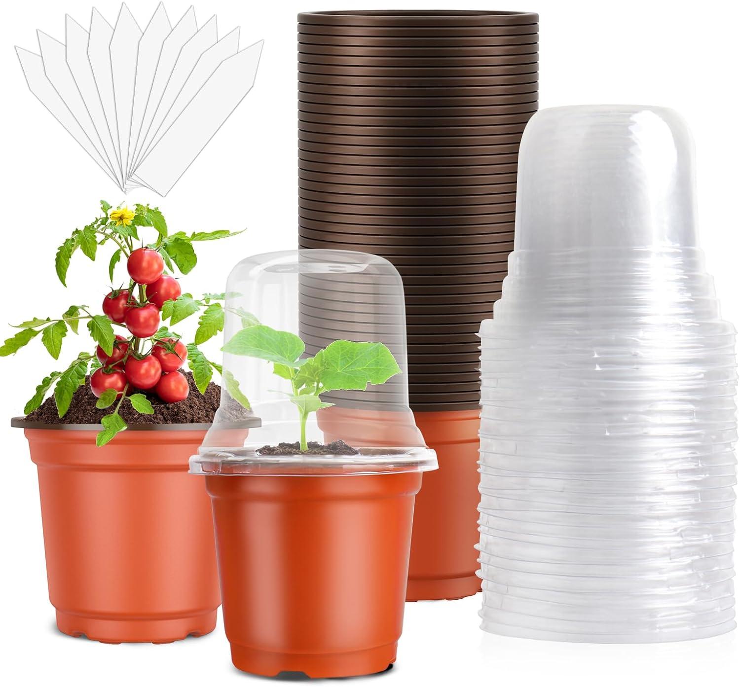 PEYOU 30 Pack 4" Nursery Pots