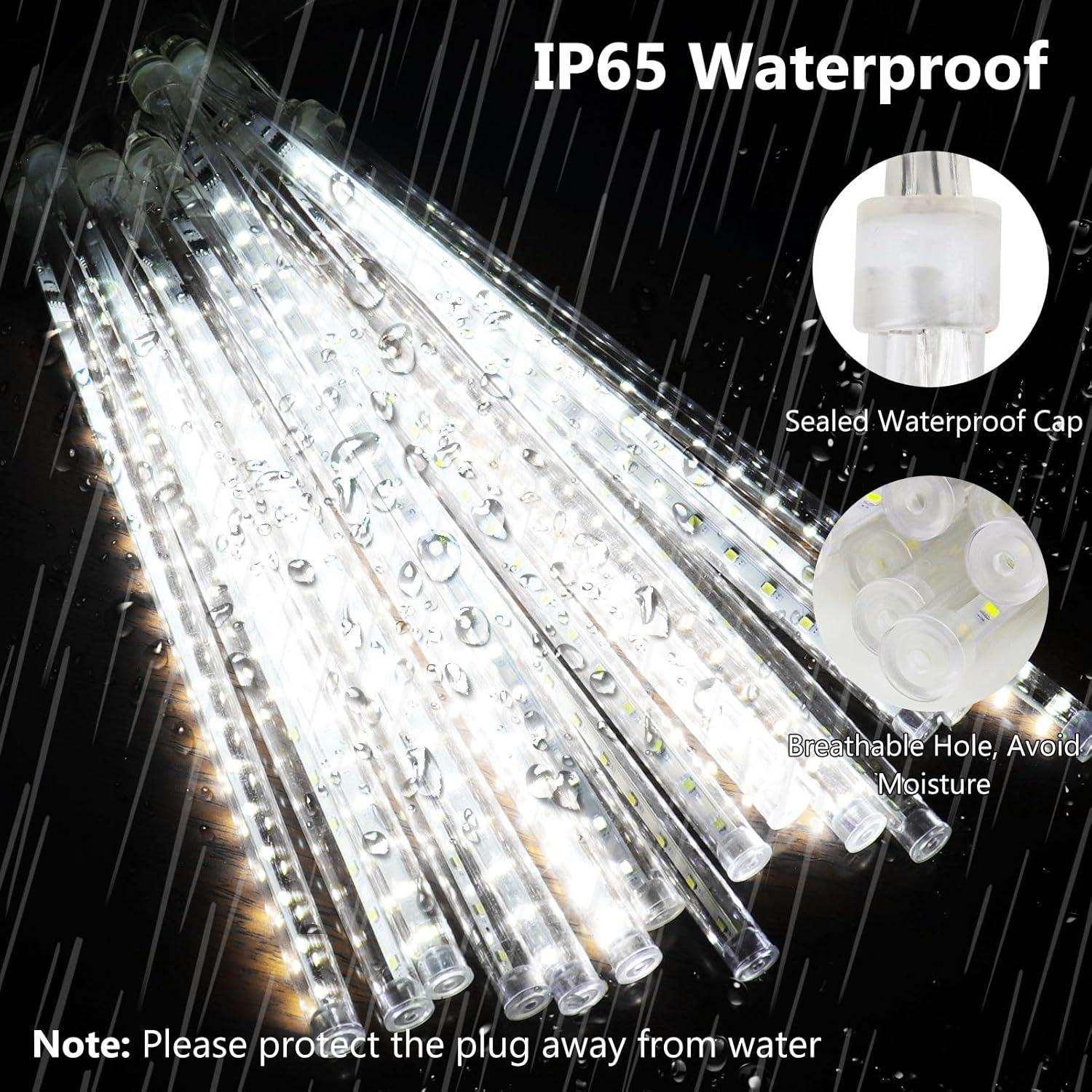 Meteor Shower Lights Outdoor, 38.5ft 15 Tubes 11.8" 540 LED Christmas Lights, Snow Falling Icicle Lights for Xmas Tree Halloween Decoration Wedding Party Window(3 Color Choice)