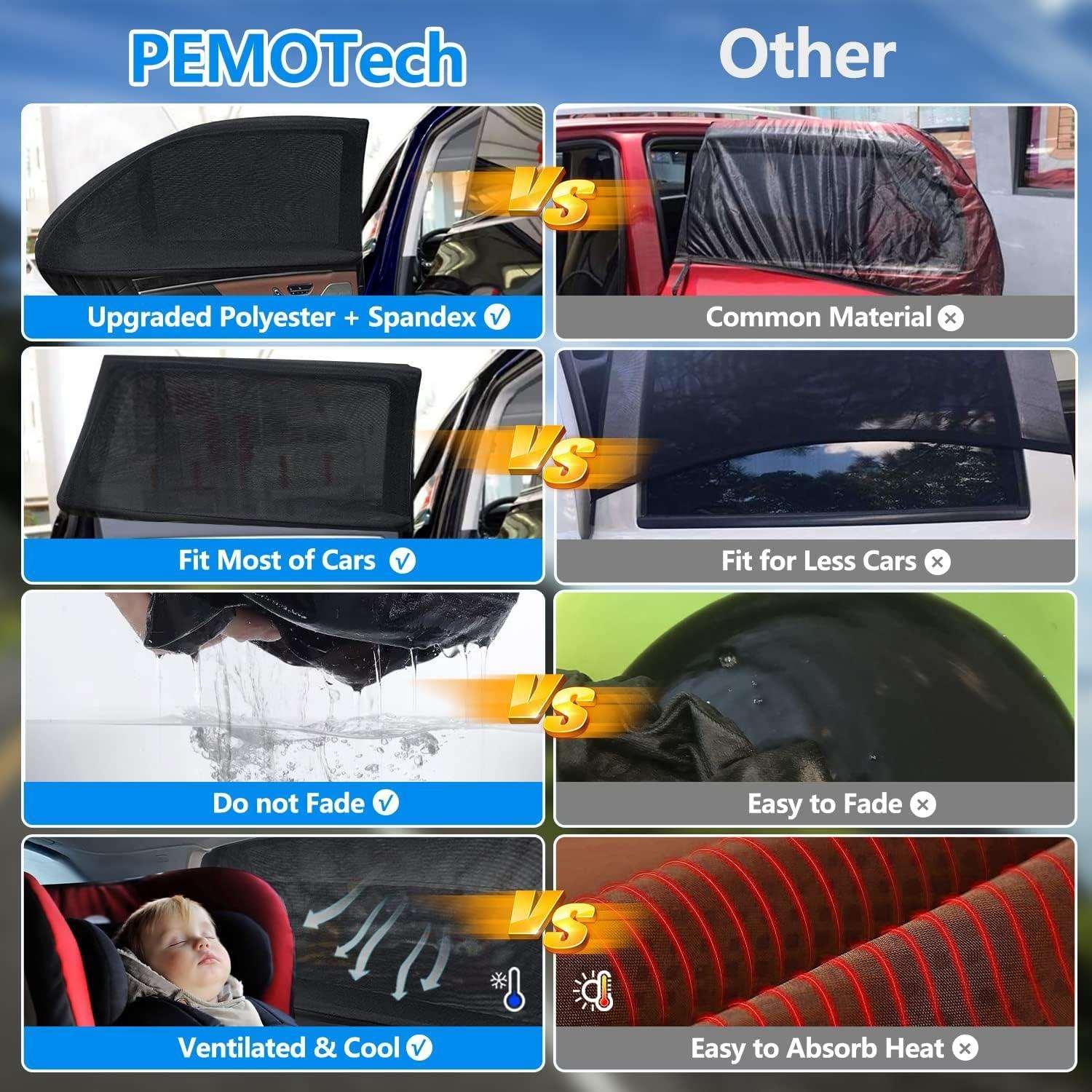 2 Pack Breathable Mesh Side Car Window Sun Shade - PEYOU Store