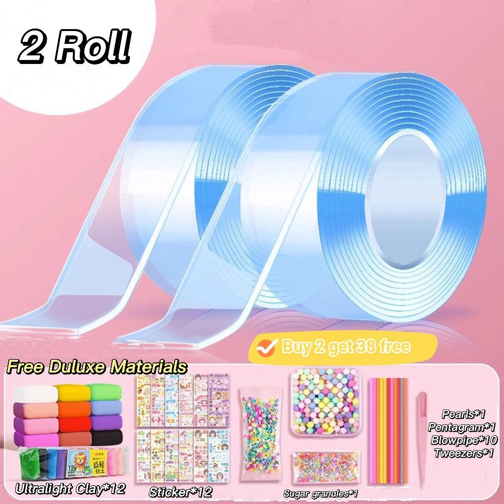 1 Roll of Nano Tape (pink) + basic material pack - PEYOU Store