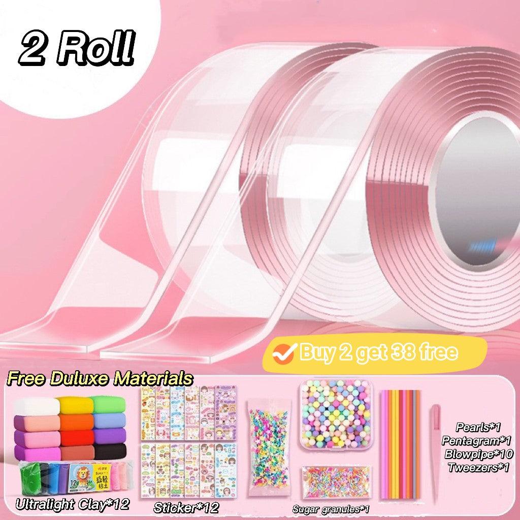 1 Roll of Nano Tape (pink) + basic material pack - PEYOU Store