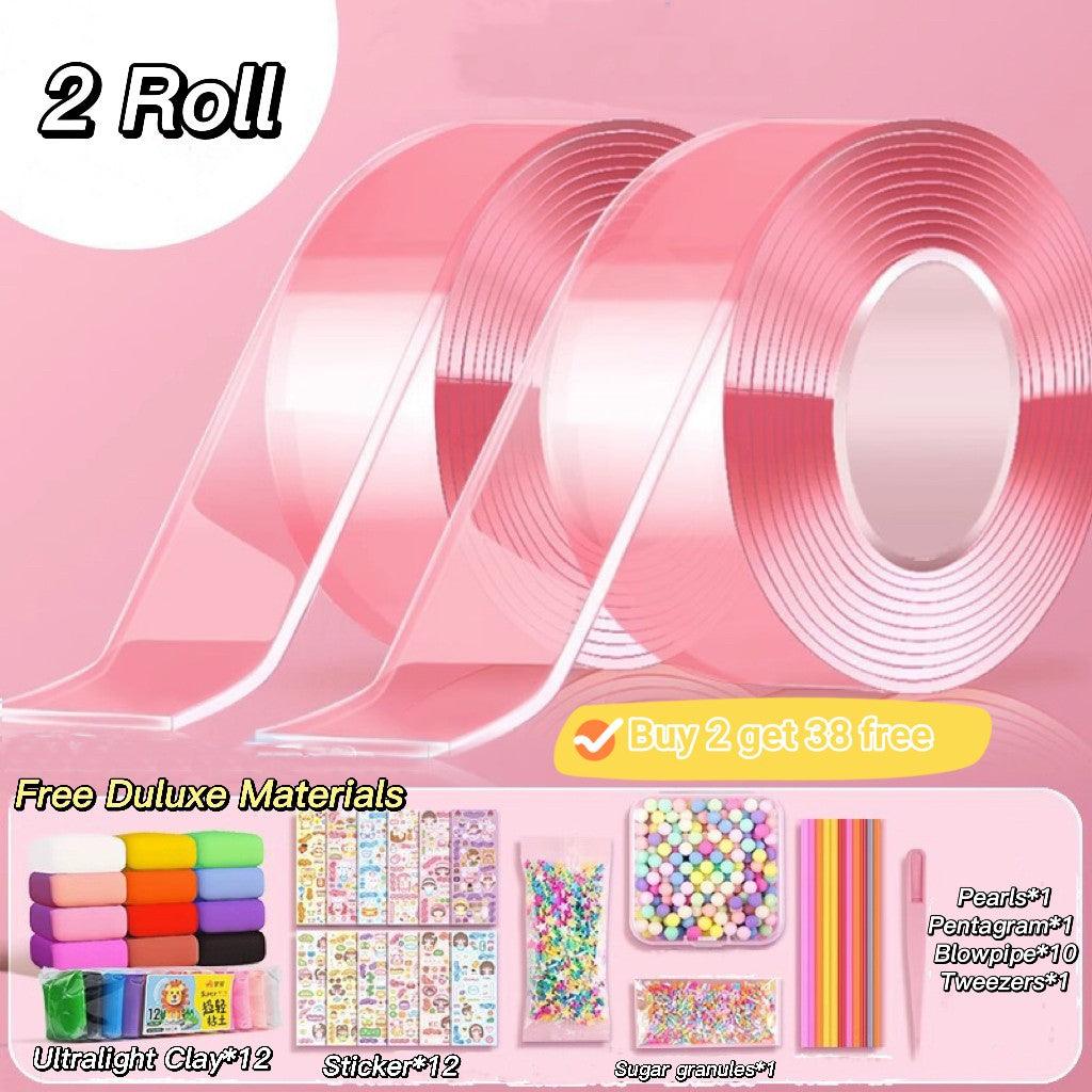 1 Roll of Nano Tape (pink) + basic material pack - PEYOU Store